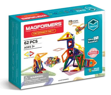 Magformers, Creator, Designer, klocki magnetyczne, 62 elementy