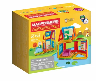 Magformers, Cube House, Żaba, klocki magnetyczne, 20 elementów