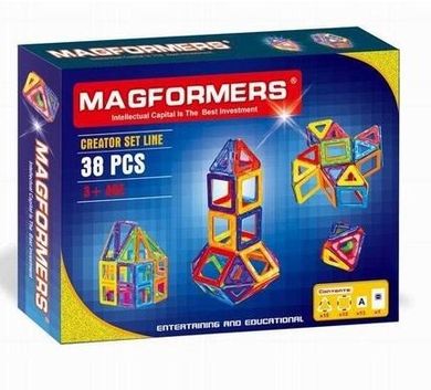 Magformers, klocki magnetyczne, 38 elementów