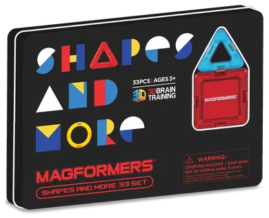 Magformers, Shapes & More, klocki magnetyczne, 33 elementy