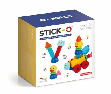 Magformers, Stick-O, Mój pierwszy zestaw z kołami, 9 elementów