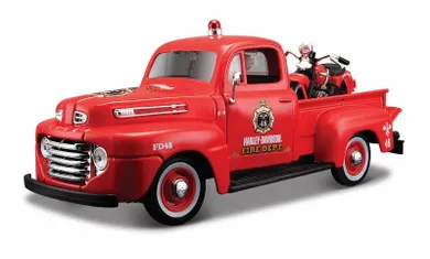 Maisto, 1948 Ford F-1 Pick-up HD 1936 EL Knucklehead, model, czerwony