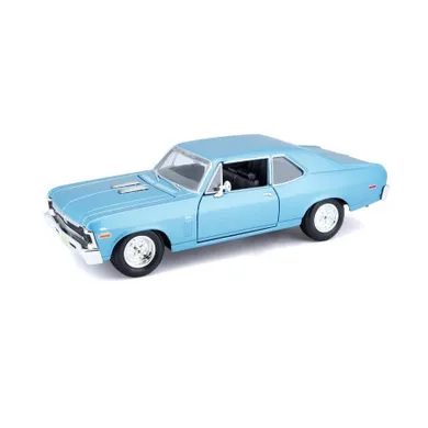 Maisto, Chevrolet Nova 1970, model pojazdu kompozytowy, 1:24, niebieski