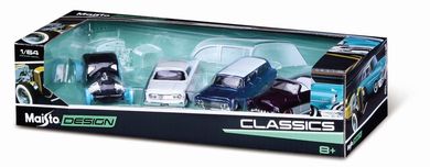 Maisto, Design: Classics, zestaw pojazdów, 1:64, 4-pak