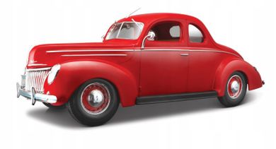 Maisto, Ford Deluxe Coupe 1939, pojazd, czerwony, 1:18