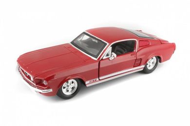 Maisto, Ford Mustang GT 1967 1/24, model kompozytowy, czerwony