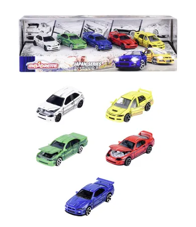 Majorette, Japan Series 5, modele pojazdów, resoraki, 1:64, 5 szt.