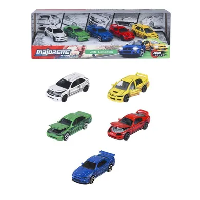 Majorette, JDM Legends, modele pojazdów, resoraki, 1:64, 5 szt.
