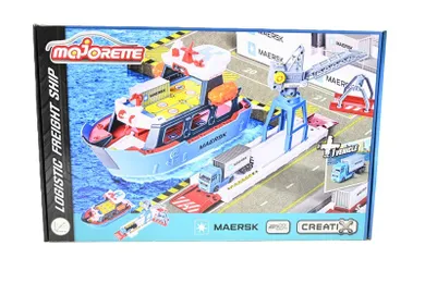 Majorette, Maersk, załadunek w porcie, zestaw ze statkiem i dźwigiem