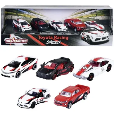 Majorette, Toyota Racing, modele pojazdów, resoraki, 1:64, 5 szt.