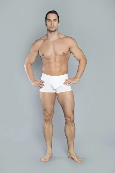 Majtki bokserki męskie, białe, Ikar, Italian Fashion