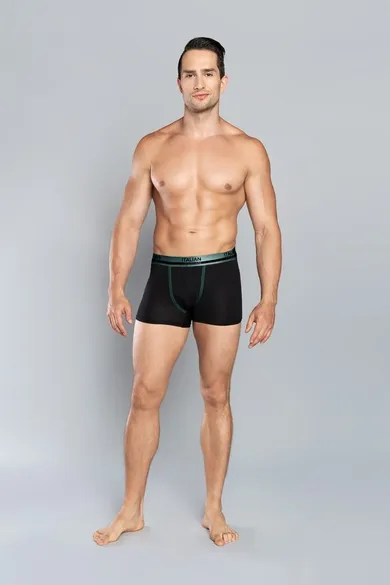 Majtki bokserki męskie, czarne, Umberto, Italian Fashion