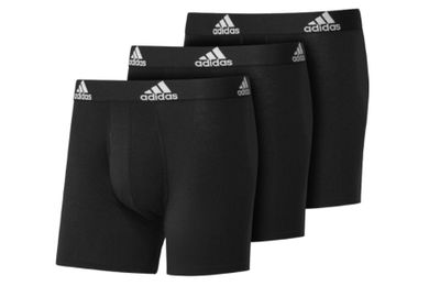 Majtki bokserki męskie, czarne, zestaw, 3 szt., Adidas