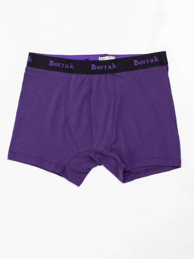 Majtki bokserki męskie, fioletowe, Berrak