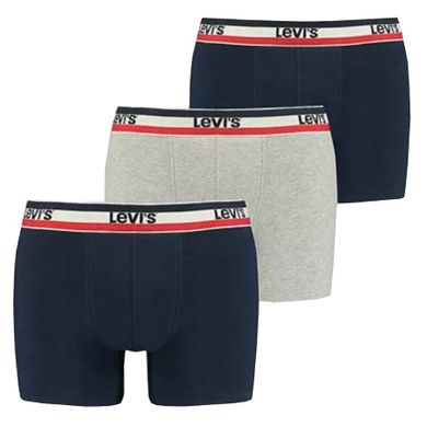 Majtki bokserki męskie, granatowe, zestaw, 3 szt., Levi's