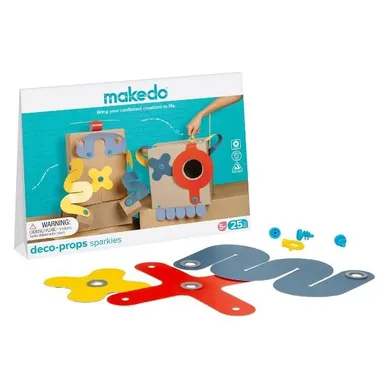 Makedo, Deco-Props, zestaw kreatywnych kształtów dekoracyjnych, Sparkies, 25 elementów