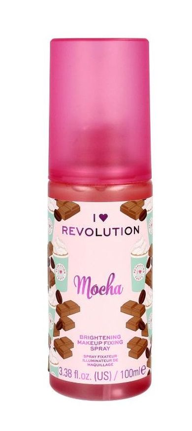 Makeup Revolution, Brightening Makeup Fixing, spray utrwalający makijaż, mocha, 100 ml