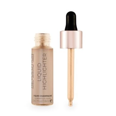 Makeup Revolution, Liquid Highlighter, rozświetlacz w płynie, Champagne, 18 ml