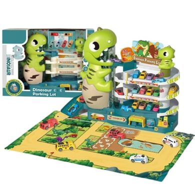 Maksik, Dinozaur, parking z autami, 3-poziomowy