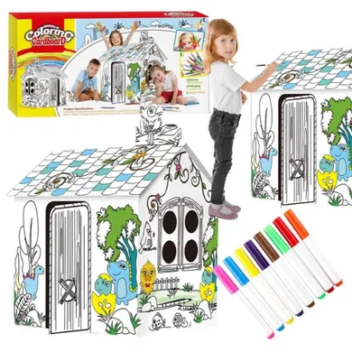 Maksik, Domek, karton do malowania, rozmiar XXL