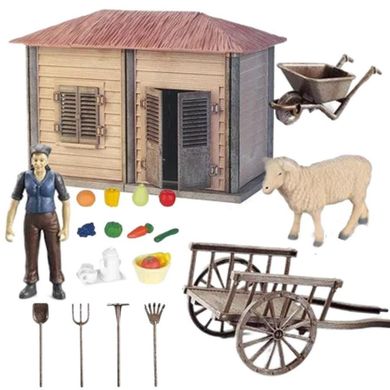 Maksik, farma domek rolnika, zestaw figurek
