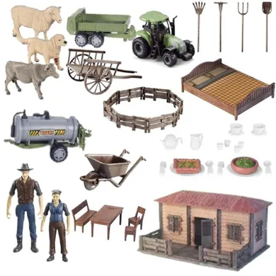 Maksik, farma z domem rolnika, zestaw figurek