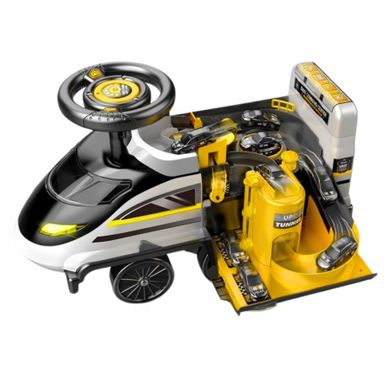 Maksik, jeździk interaktywny, policja, rozkładany tor samochodowy, czarny