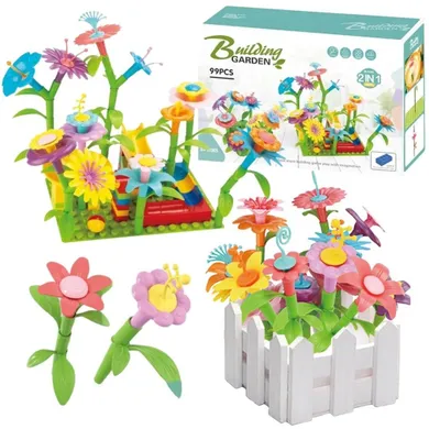 Maksik, kwiatki, klocki konstrukcyjne, 99 elementów