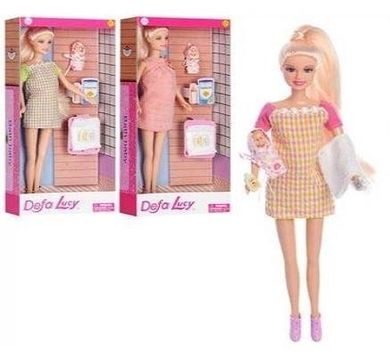 Maksik, lalka z dzieckiem i akcesoriami