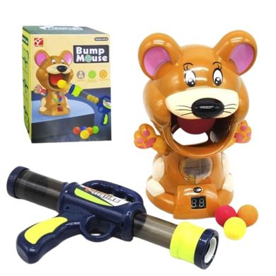 Maksik, pistolet na kulki piankowe, mysz z licznikiem strzałów, zestaw strzelniczy