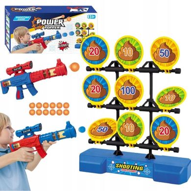 Maksik, pistolet na kulki piankowe z ruchomą tarczą