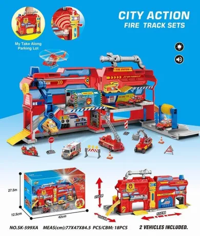 Maksik, Straż pożarna, składany parking