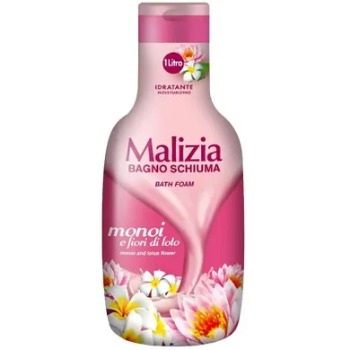 Malizia, Bath Foam, płyn do kąpieli, Monoi i Kwiat Lotosu, 1000 ml