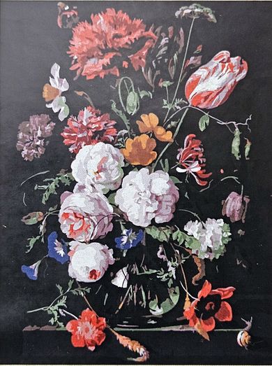 Malowanie po numerach, kwiaty, 40-50 cm