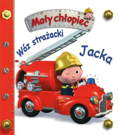 Mały chłopiec. Wóz strażacki