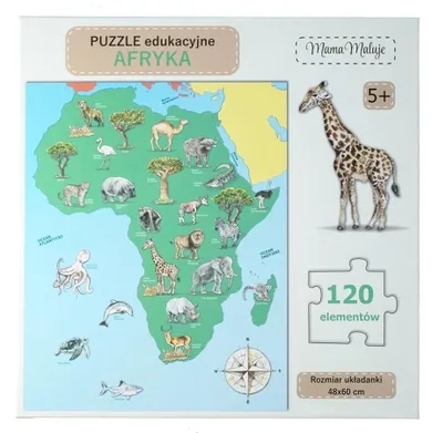 Mama Maluje, Afryka, puzzle edukacyjne, 120 elementów