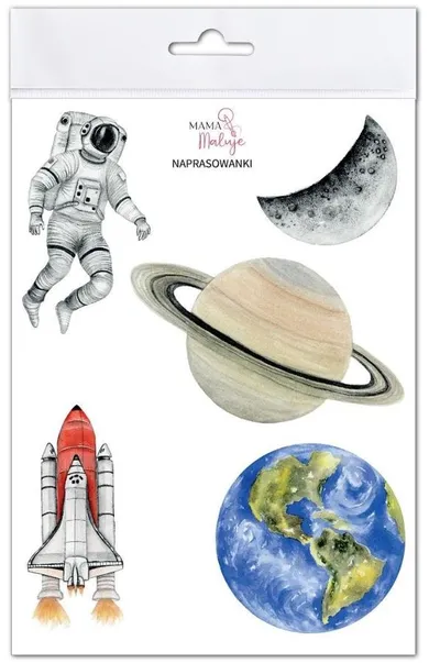 Mama Maluje, naprasowanki na ubrania, Kosmos