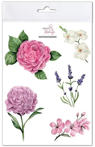 Mama Maluje, naprasowanki na ubrania, Kwiaty