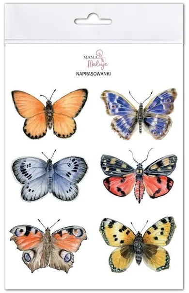Mama Maluje, naprasowanki na ubrania, Motyle