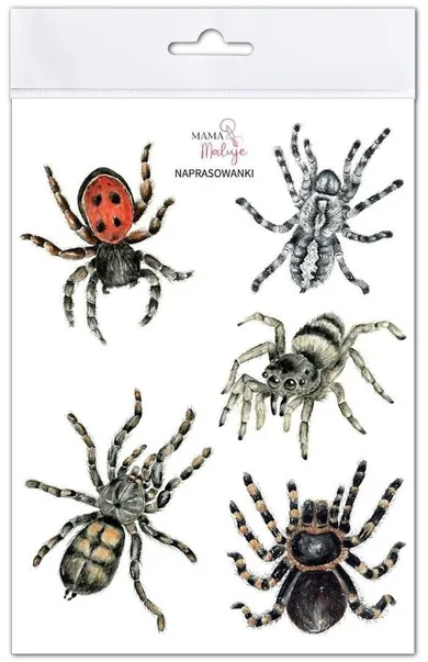 Mama Maluje, naprasowanki na ubrania, Pająki
