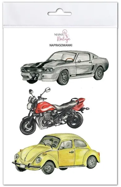 Mama Maluje, naprasowanki na ubrania, Pojazdy