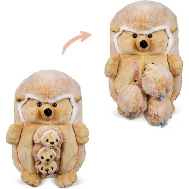 Mamanimals, mama jeż z 3 małymi jeżykami, zestaw maskotek