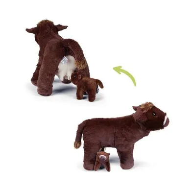 Mamanimals, mama krowa z cielęciem, zestaw maskotek