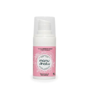 Manu Natu, Natural Hemp Oil Face, serum naturalne, serum do twarzy z olejem konopnym, 15 ml