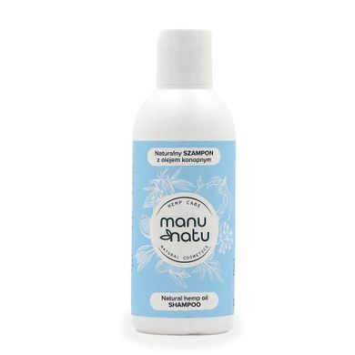 Manu Natu, Natural Hemp Oil Shampoo, naturalny szampon z olejem konopnym, 200 ml