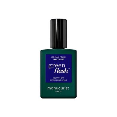 Manucurist, Green Flash Nail Polish, lakier do paznokci, Navy Blue, 15 ml