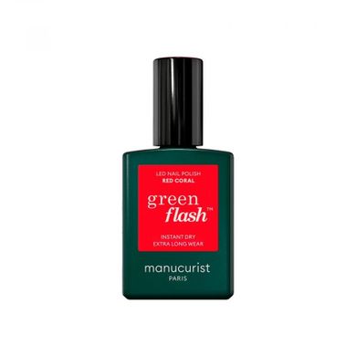 Manucurist, Green Flash Nail Polish, lakier do paznokci, Red Coral, 15 ml