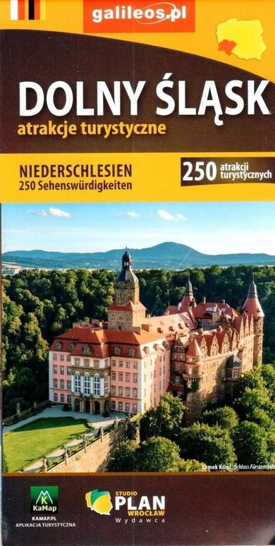 Mapa - Dolny Śląsk. 250 atrakcji turystycznych