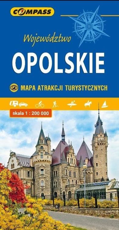 Mapa atrakcji turystycznych. Województwo Opolskie. Skala 1:200000