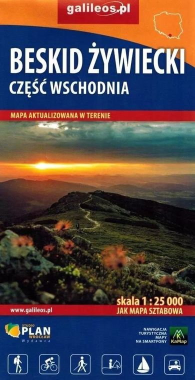 Mapa. Beskid Żywiecki. Część wszchodnia 1:25 000